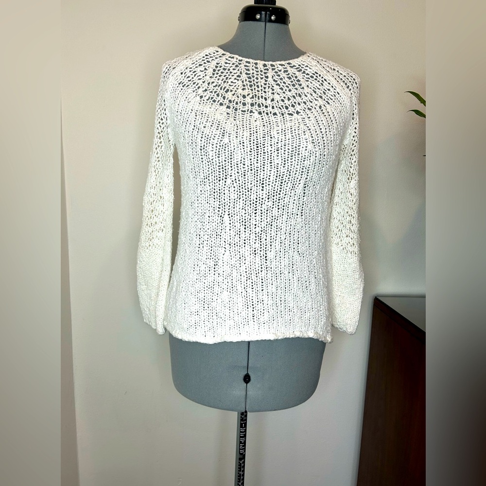 THEORY -  Boatneck Bell Sleeve Knitting Sweater Size P